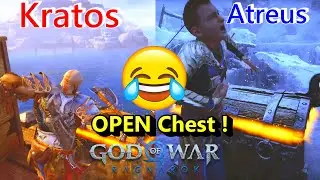 God of War Ragnarok - Kratos Open Treasure Chest ! VS Atreus Open Treasure Chest !