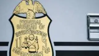 Dancing FBI Broker Tablet Gun For Somersault And Young Growth Man In Leg