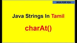 Java charAt() string function with example program example in Tamil| Java string function charAt()