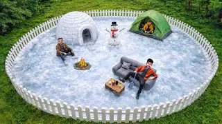 Snow Park Survival Challenge 🥶 Extreme Cold Challenge