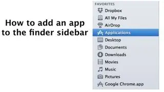 How to add an app to the finder sidebar