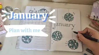 January Bullet Journal Setup ✨️🪩  | Simple  , functional & aesthetic 