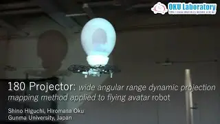180 projector: wide angular range projection mapping method applied to flying avatar robot