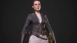 Female Soldier - PBR 3d model