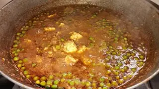 आज मटर पनीरची भाजी बनवली 