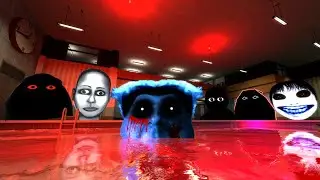 Haunted Pool, Ghost Obunga Huggy Wuggy, Angry Munci Family, Selene, Yoshie | Nextbot Chase GMOD