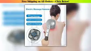 Electric Handheld Massager Four Head Machine Full Body Neck Vertebra Back Muscle Relax Vibrating