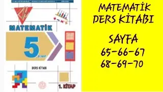 5.SINIF MATEMATİK DERS KİTABI SAYFA 65-66-67-68-69-70 // 5.SINIF MATEMATİK 1.KİTAP
