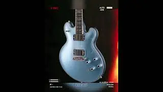 Amazing Harper Custom Stella Semi-Hollow guitar in Ice Blue Metallic Flake finish