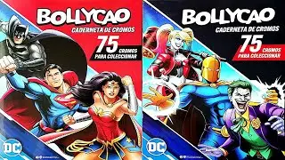 Colecci&oacute;n Completa 75 Cromos de DC Comics de Bollycao Portugal y su &Aacute;lbum Coleccionador