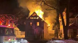 *￼STRUCTURE FIRE* escanaba Mi two story residential housefire  ￼