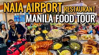 Philippines Food Tour Inside the NAIA TERMINAL 3 🇵🇭 | Manila Airport Restaurants & Food Prices