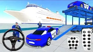 Transporting Police Car in Cruise Ship - Grand Transporter Simulator 2021 - Android Gameplay