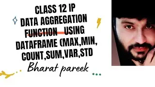 DATA AGGREGATION FUNCTION USING DATAFRAME IN PYTHON PANDAS CLASS 12 IP | MIN,MAX,COUNT,SUM,VAR, STD