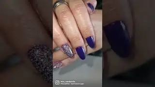 Semipermanente morado con efecto reflectante 💫💫💫.             Светоотражающий гель-лак 💫💫💫