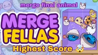 Highest Score in Merge Fellas | Merging 2 final animals | Shocking 🤯 #mergefellas #satisfyinggames