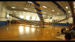 Boothbay Region H.S. Grad 2015 Gym Balloon Decorating Time-Lapse