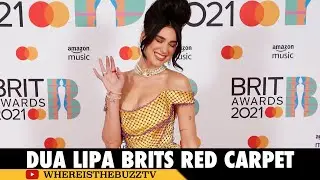 Dua Lipa Looks Gorgeous on the BRITs&nbsp;Red Carpet 😍😍😍