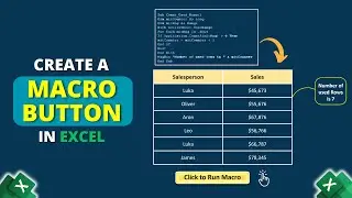 How to Create Macro Button in Excel