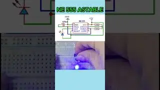 NE 555 ASTABLE #flasher  #experiment #capacitor   #resistor