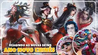 REAGINDO A 12 SKINS DE ANO NOVO CHINÊS DO LEAGUE OF LEGENDS