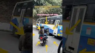 Risky Scooter Overtake 🛵 TNSTC Bus on Mountain Hairpin Bend 🏔️