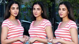 Sonal Chauhan Looking Very Gorgeous Spotted At Outside T-Series Office In Andheri