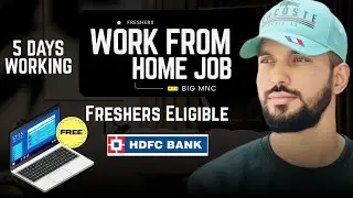 🚨HDFC Bank Hiring🚀 Work From Home/Office Job🏠🏢 Freshers Eligible 🎓 Pan-India Locations 🇮🇳 Apply Now!