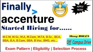 Accenture Off Campus drive 2022 | Accenture Recruitment Process 2022 - 4 Job Roles in Accenture