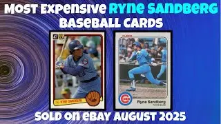 Ryne Sandberg Most Expensive eBay Sales Baseball Cards - August 2025