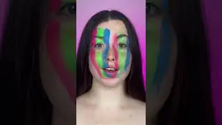 POLYSEXUAL FLAG MAKEUP?! 😱😍 #shorts