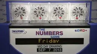 Midday Numbers Game Drawing: Friday, September 7, 2018