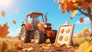 Count the Leaves with Autumn Tractor 🍂🚜 | Nursery Rhymes & Kids Songs