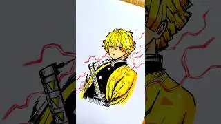 Drawing Zenitsu Agatsuma #drawinganime #demonslayer #ardrawingapp #fyp