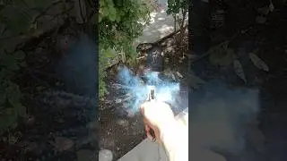 32 bore revolver firing