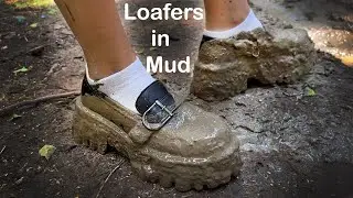 Platform Loafers in Mud, Shoes in Mud, Loafers in Mud, Platform Shoes in Mud, Heels in Mud (# 1303)