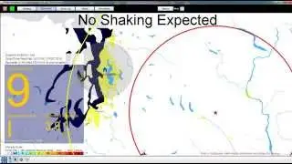 ShakeAlert: Earthquake Early Warning Playback of M4.3 Earthquake near Ellensburg, WA on Feb 17, 2015
