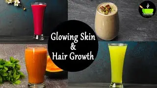 4 Healthy Juices For Glowing Skin | BIOTIN Drink for Healthy Hair Growth,  Glowing Skin & Nails