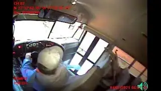 Video captures deer crashing into Virginia school bus