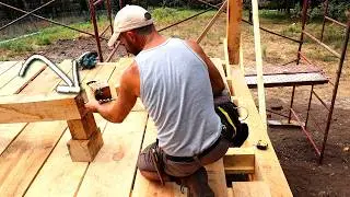 3 Ways To Secure Wood Pillars | Building an Off-Grid Cabin Camp #6 | Wall Pillars