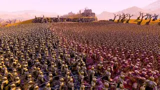 17000 Easterling Infantrys VS 17000 Elf Warrior No Shields -  Ultimate Epic Battle Simulator 2!