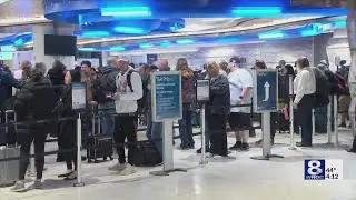 Spirit Airlines leaving Frederick Douglass Greater Rochester International Airport