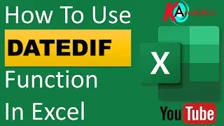 How to use DATEDIF function in excel. | calculating days, years, months. | Excel for beginners.