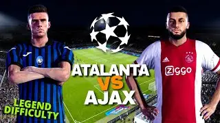 PES 2021 - UEFA Champions League - ATALANTA vs AJAX - Zapata vs Huntelaar