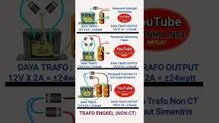 Jenis penyearah Trafo Non CT beserta watt output #youtubeshorts