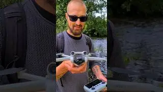 CROSSING A RIVER with DJI Mini 3 Pro 🔥😳 #shorts #dji #djimini3pro #drone