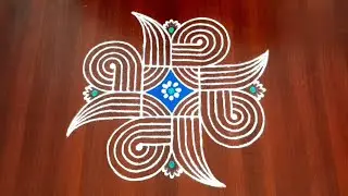 5 dots simple & easy thai matham padi kolam # easy rangoli # friday rangoli # easy muggulu