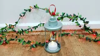DIY Tea light candle holder with Popsicle sticks /Christmas decoration ideas#starartsandcrafts #DIY