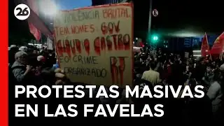 ⚠️ BRASIL: PROTESTAS en FAVELAS CONTRA el OPERATIVO POLICIA