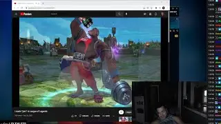 Tyler1 reacted to my League skin of him!